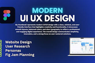 design modern ui ux website in figma with user research and personas