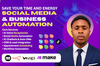 build n8n ai agent, ai receptionist, social media automation, gohighlevel