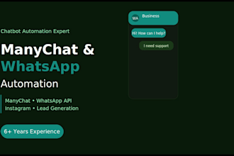 setup manychat automation whatsapp API and chatbot for your business