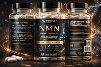 do product label, label design and supplement, canned food, peptide label design