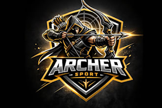 design modern style for archer e sport mascot logo with express delivery