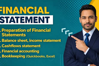 prepare income statement, balance sheet and cashflow statement for business