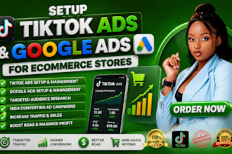 setup tiktok ads and google ads for ecommerce stores
