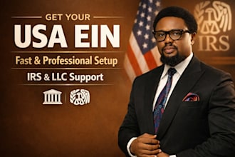 obtain your USA ein and assist with irs and llc tax setup