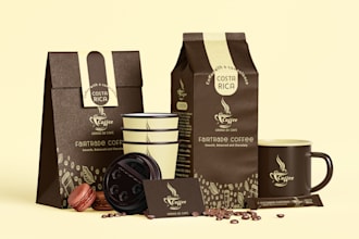 do coffee or tea packaging and label design for you