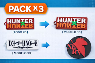convert your logo into 3d printable stl keychains pack