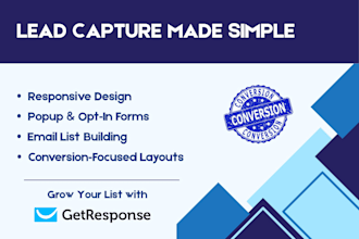 design getresponse forms and landing pages for lead capture