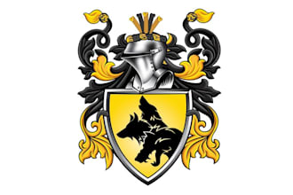 design luxury regal heraldic family crest coat of arms logo