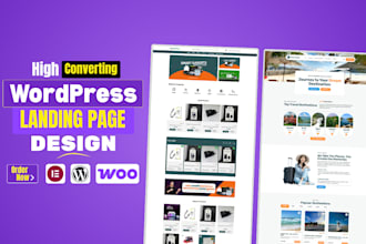 design a high converting elementor landing page for your business