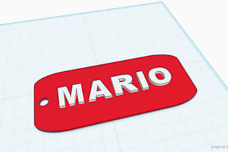design custom 3d printable keychains with your name or logo