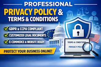 write privacy policy and terms for shopify store