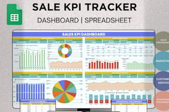 build automated sales KPI tracker dashboard in excel or google sheets