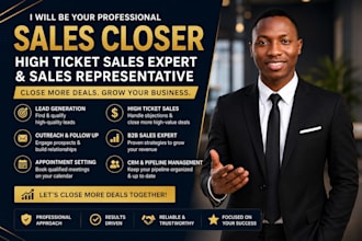 high ticket sales sales representative salesperson sales closer online sales