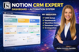 design custom notion templates notion dashboard notion automation notion crm