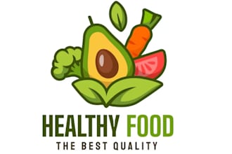 design a modern healthy food logo for your brand