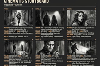 turn your script into cinematic storyboard illustrations for film ads and videos