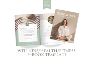 design canva ebook for wellness, mindfulness health, fitness and nutrition