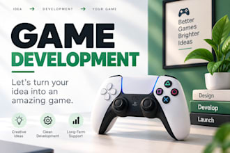 develop a 3d unity game for mobile, PC, or webgl