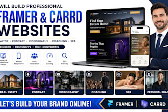 build framer realtor podcast videography agent real estate coaching spa website
