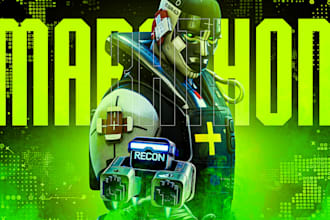 create a high CTR 3d marathon thumbnail