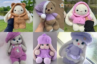 design custom plush toy crochet kawaii stuffed animal