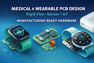 design medical device pcb, wearable sensor, iot tracker rigid flex board
