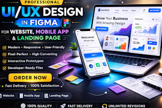 design modern website UI UX, figma website mockups, and figma designs