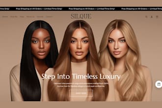 design hair extension shopify store beauty website wix hair extension hair store
