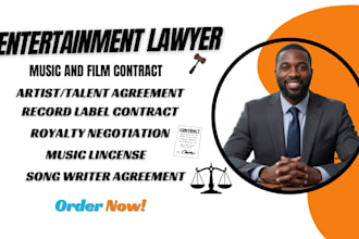 draft music contracts, film agreements, and entertainment law documents