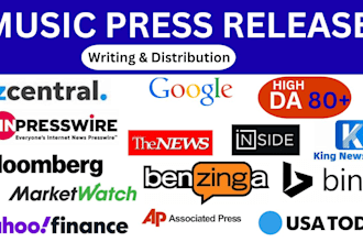 write, publish press release music press release pr distribution on top sites