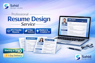 design modern ats friendly professional resume CV
