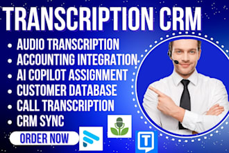 professional transcription crm fathom buzzsprout transkriptor twilio vizard wing