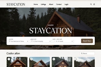 design vacation rental, short term rental, hotel booking website, airbnb lodgify