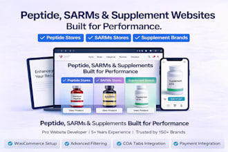create highly converting nootropics, anti wrinkle, beauty, peptide sarms website