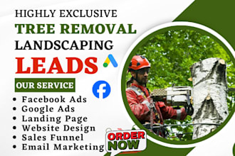 generate tree removal leads landscaping aboreal tree trimming leads sales funnel
