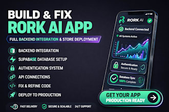 build, fix and optimize rork ai app with real backend integration and deployment