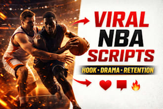 write viral nba storytelling scripts for youtube,movie