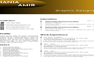 create ats friendly professional resume and modern CV design