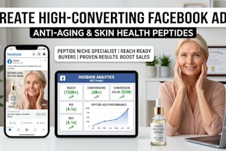 create high converting facebook ads anti aging skin health peptides