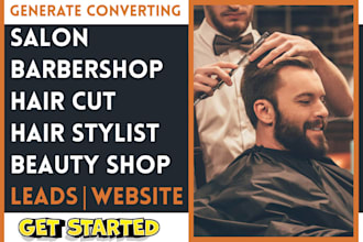 generate salon, barbershop, hair stylist leads, beauty shop website