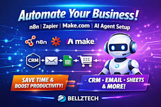 automate your business with n8n zapier make com integration and ai agent setup