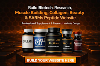 build biotech research muscle building collagen beauty sarms peptide website