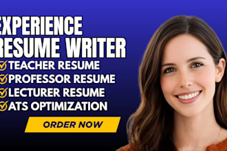 write ats optimized academic CV, phd, professor, lecturer research resume