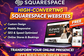develop squarespace website design, redesign squarespace website development