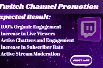 do organic twitch channel promotion to boost live views