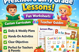design early grade children curriculum and engaging preschool lesson plans