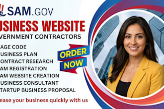 design a professional website for government contractors sam gov registration