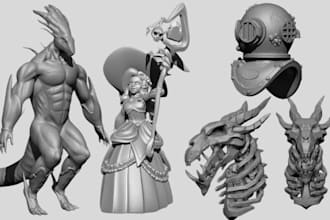 create character modeling 3d model rigging 3d toys action figure for 3d printing