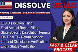 dissolve us llc, close ein, c corp, wyoming llc, delaware llc, terminate llc