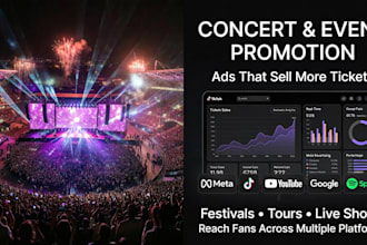 run live music, event concert advert promotion and marketing to grow show ticket